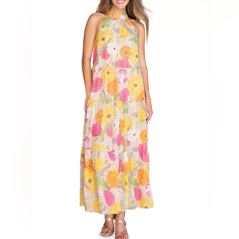 Trina Turk — Sunglasses Dress — Size, 4 — Color, Multi Beach — Like New